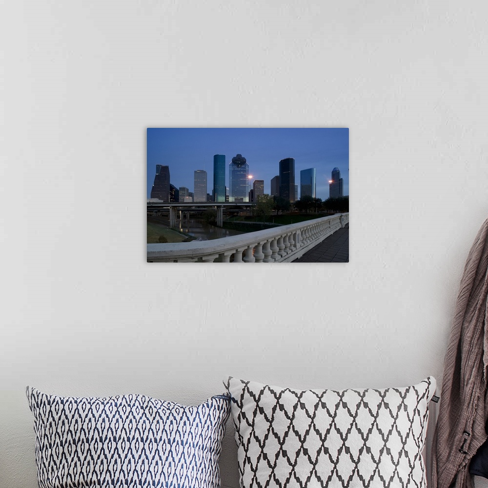 A bohemian room featuring Skyscrapers in a city, Houston, Texas