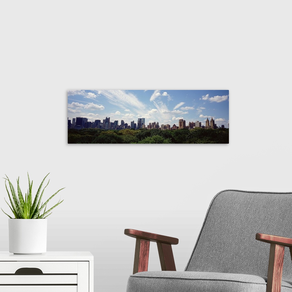 A modern room featuring Skyscrapers in a city, Manhattan, New York City, New York State