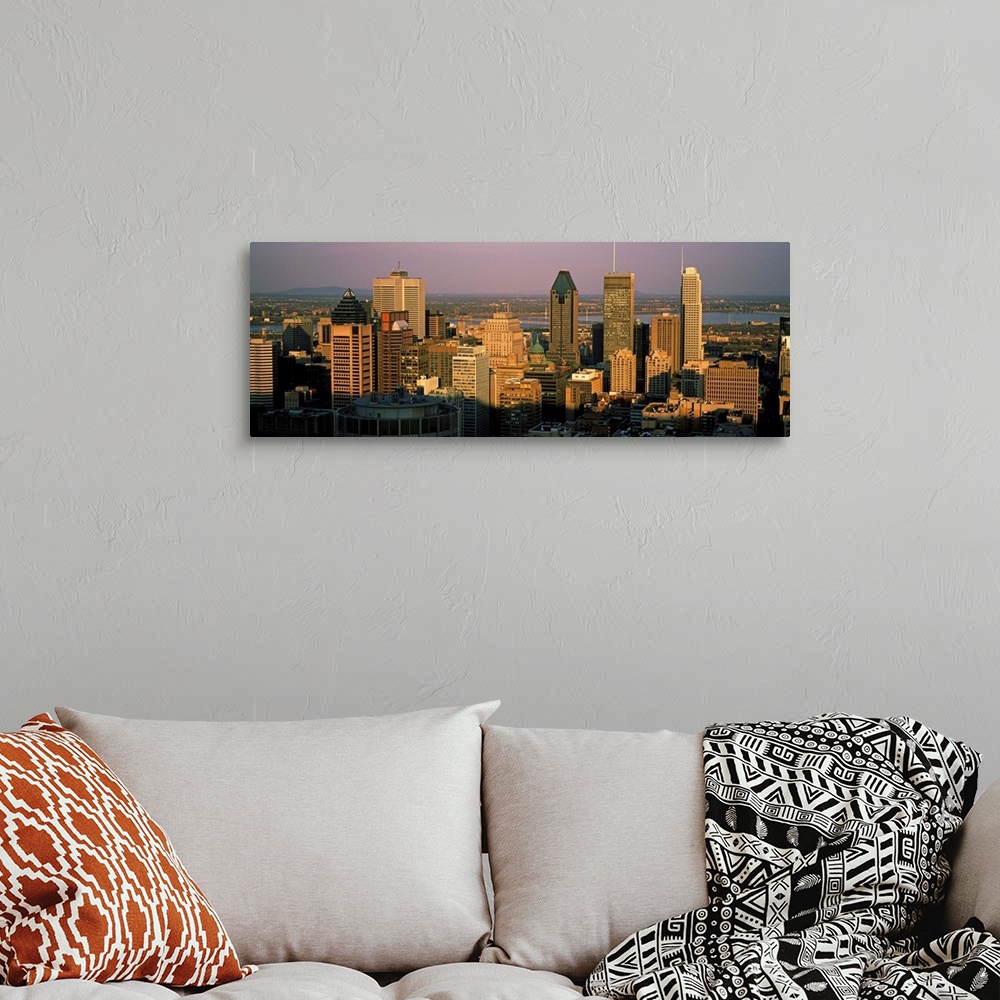 A bohemian room featuring Skyscrapers in a city, Montreal, Quebec, Canada