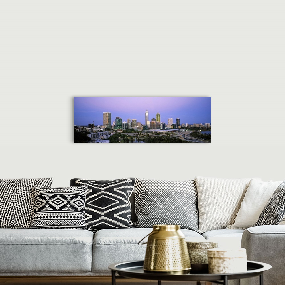 A bohemian room featuring Skyscrapers in a city, Perth, Western Australia, Australia