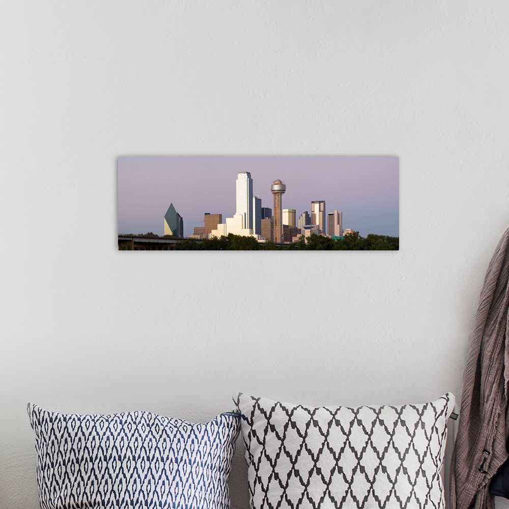 A bohemian room featuring Skyscrapers in a city, Reunion Tower, Dallas, Texas,