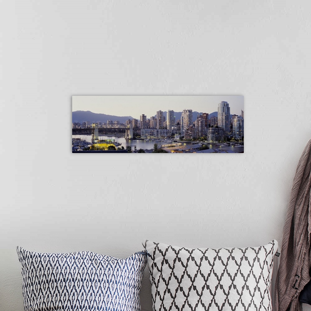 A bohemian room featuring Skyscrapers in a city, Vancouver, British Columbia, Canada