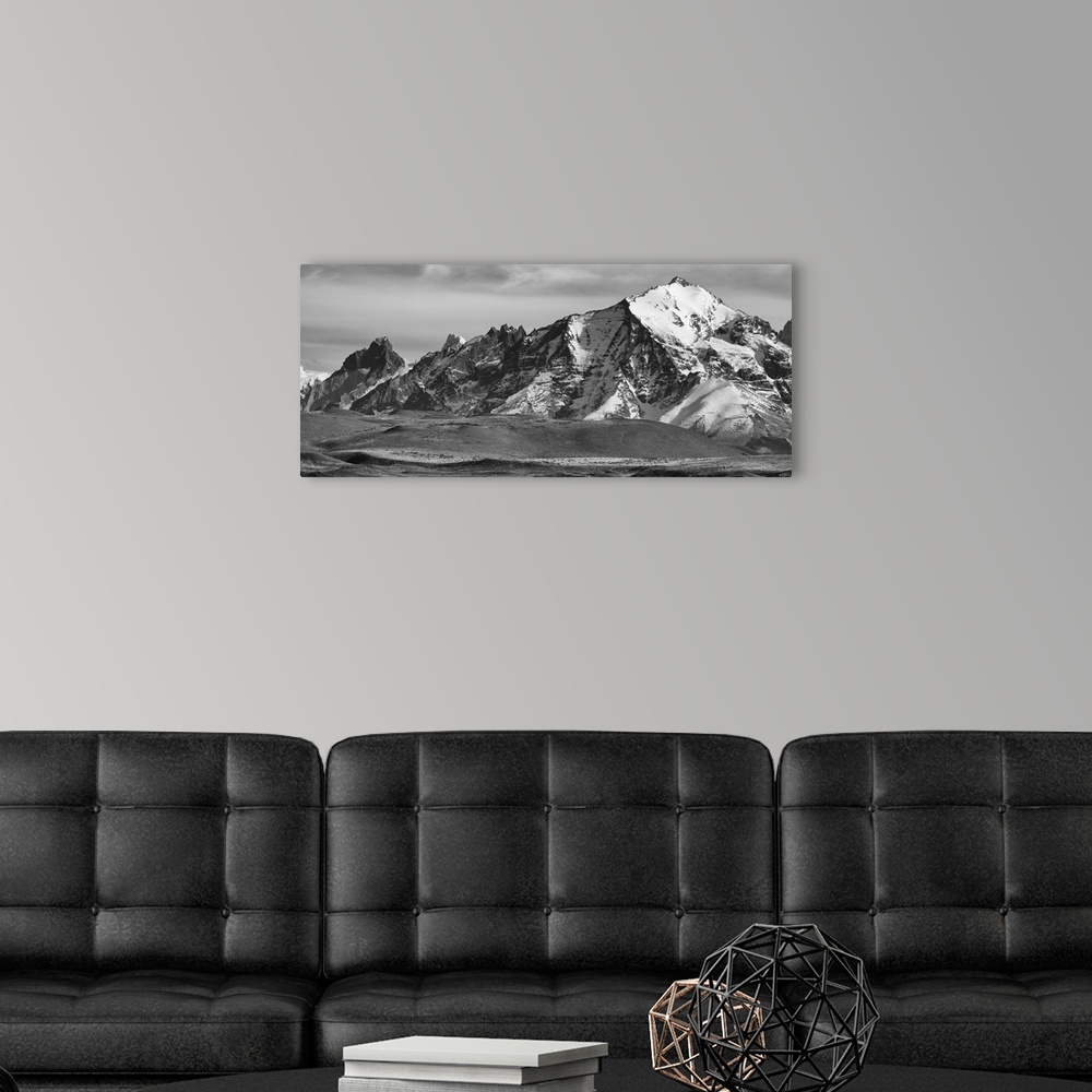 A modern room featuring Snowcapped mountain range, National Park, Magallanes Region, Patagonia, Chile