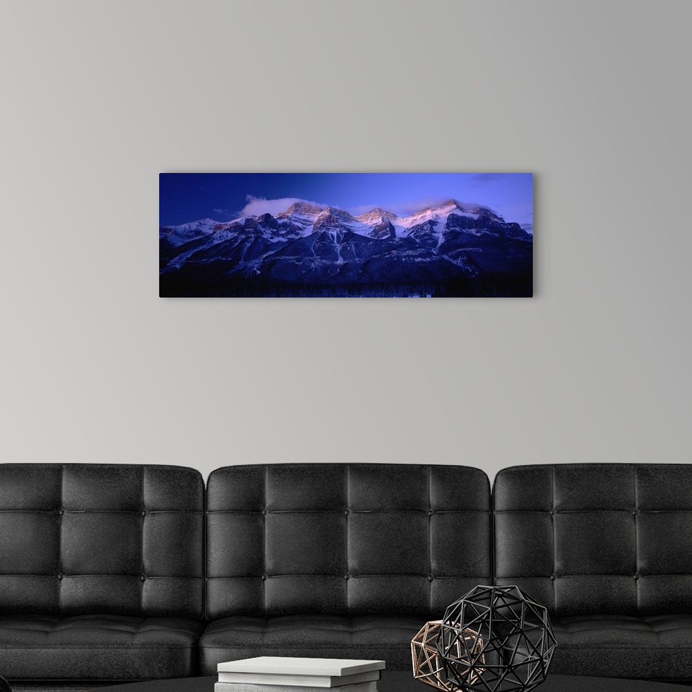 A modern room featuring Snowcapped mountains, Mt Rundle, Bow Valley, Banff National Park, Alberta, Canada