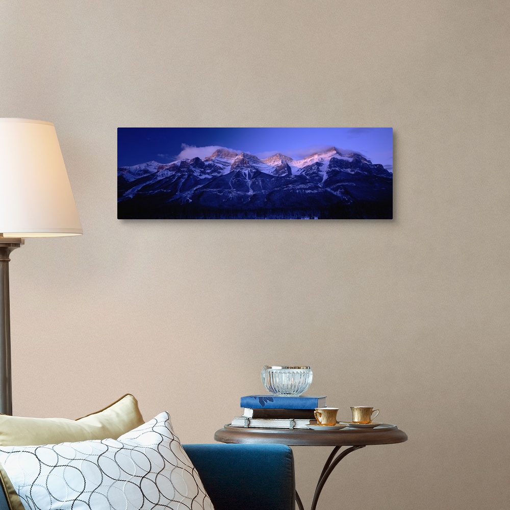 A traditional room featuring Snowcapped mountains, Mt Rundle, Bow Valley, Banff National Park, Alberta, Canada