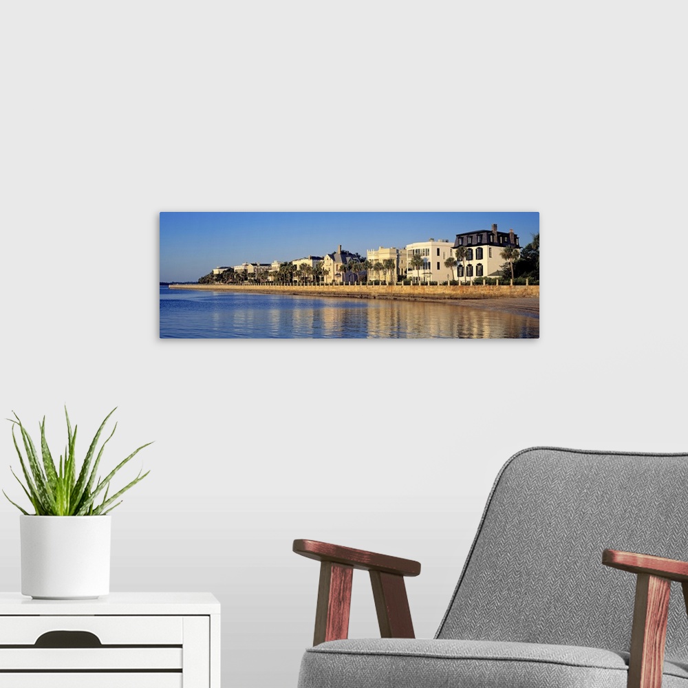 A modern room featuring South Carolina, Charleston, View of buildings on a waterfront