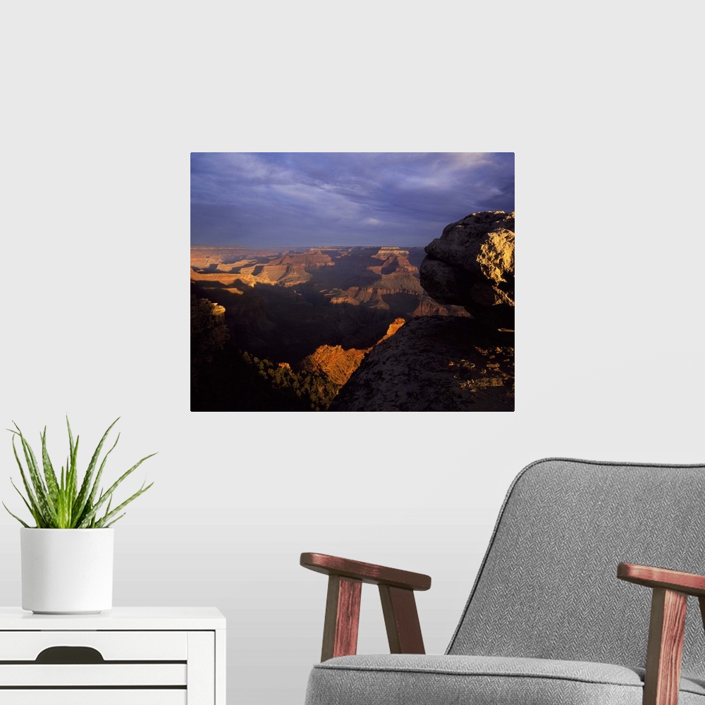 A modern room featuring South Rim Grand Canyon National Park AZ