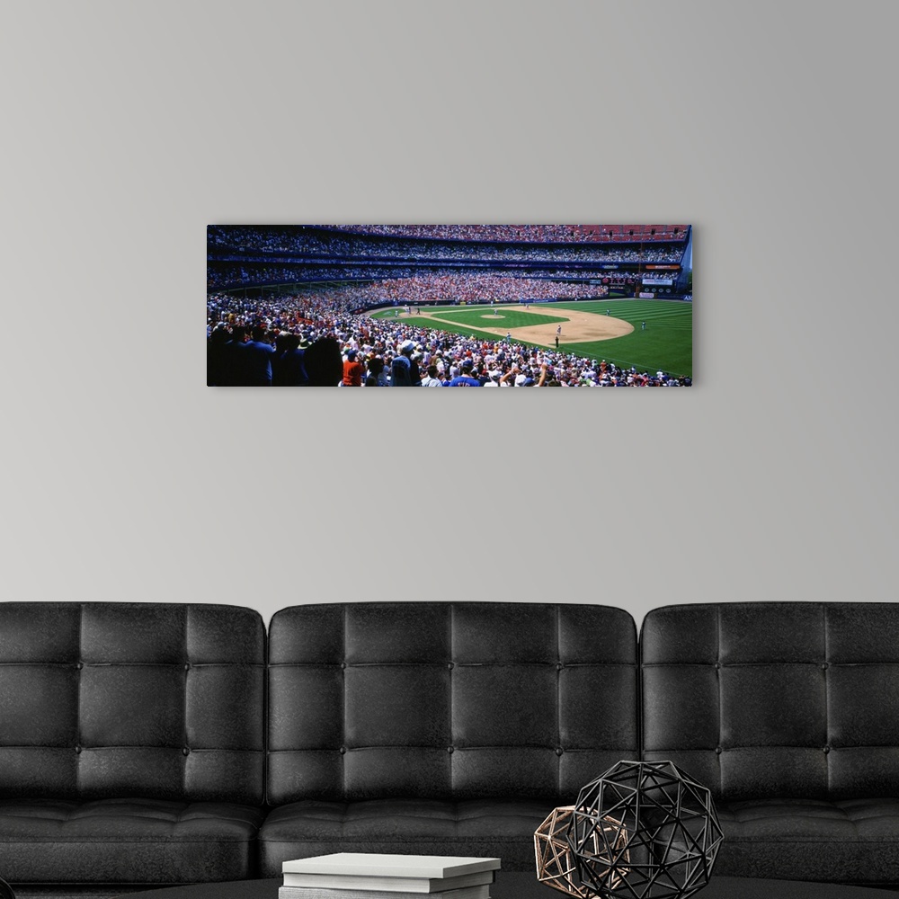 A modern room featuring Spectators in a baseball stadium Shea Stadium Flushing Queens New York City New York State