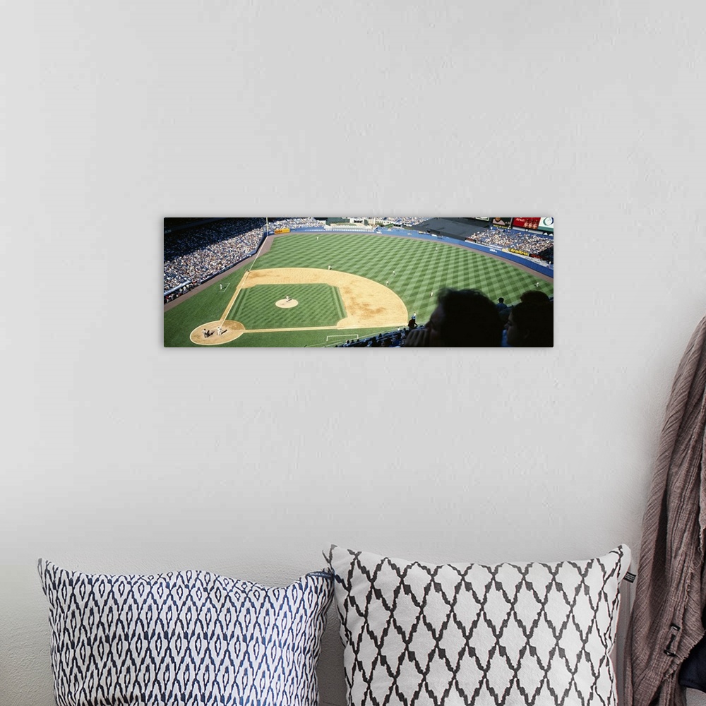 A bohemian room featuring Spectators watching a baseball match in a stadium, Yankee Stadium, New York City, New York State