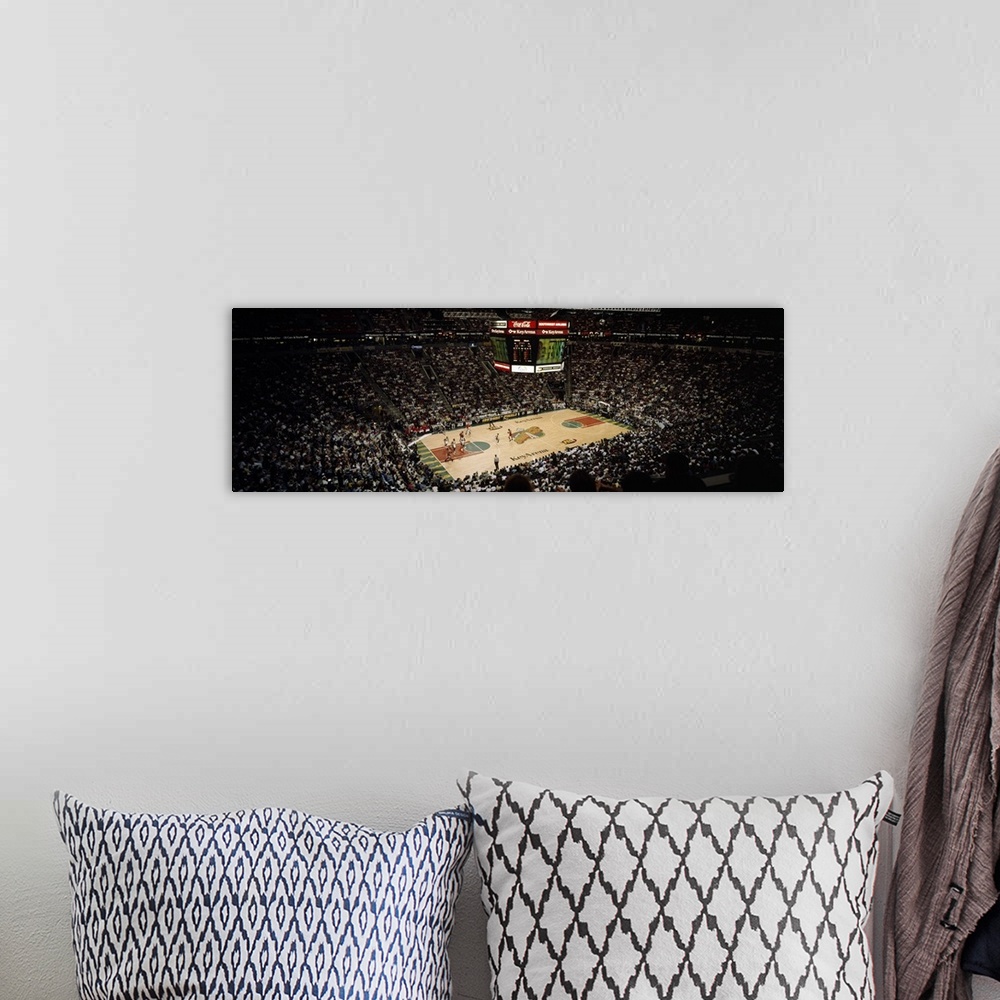 A bohemian room featuring Spectators watching a basketball match Key Arena Seattle King County Washington State