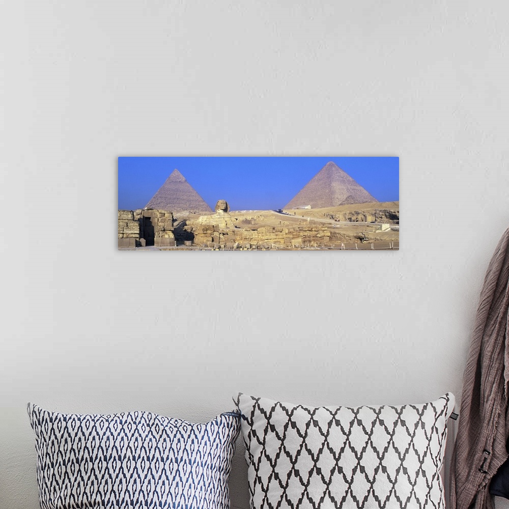 A bohemian room featuring Sphinx Giza Pyramids Egypt
