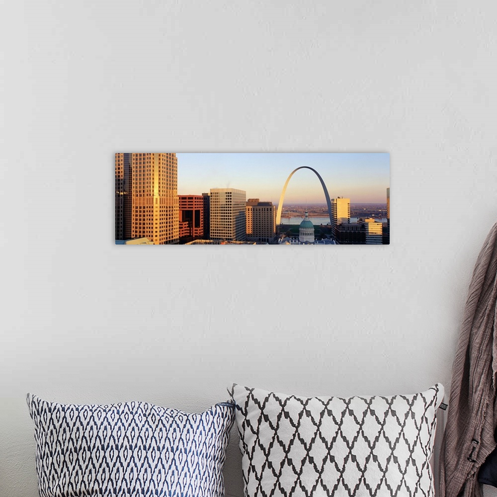 A bohemian room featuring St. Louis skyline