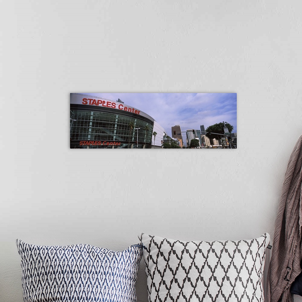 A bohemian room featuring Low angle view of a multi-purpose sports arena, Staples Center, City Of Los Angeles, Los Angeles ...
