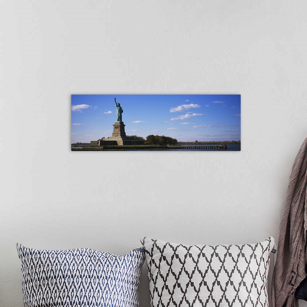 A bohemian room featuring Statue viewed through a ferry, Statue of Liberty, Liberty State Park, Liberty Island, New York Ci...