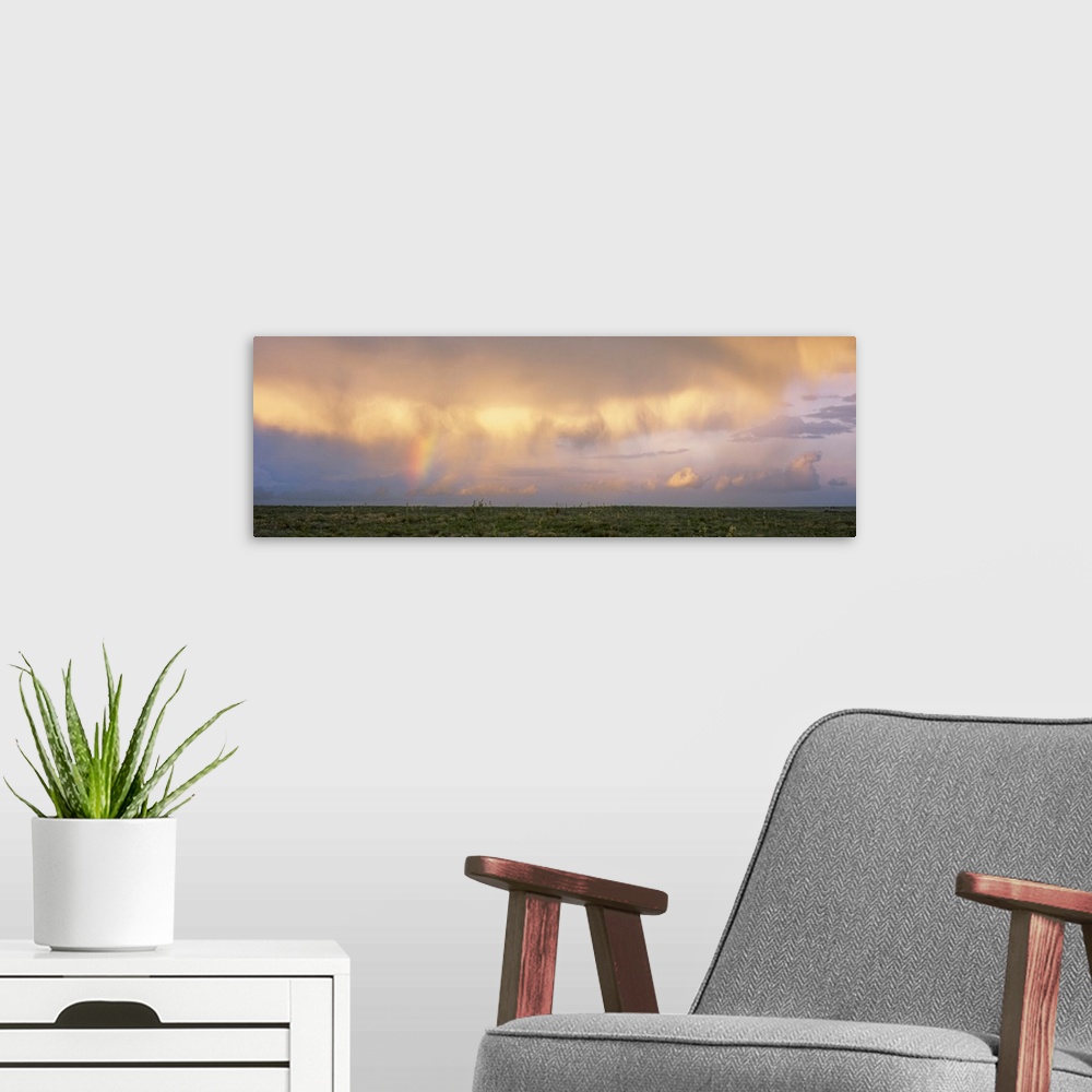 A modern room featuring Storm clouds in the sky, Cimarron National Grassland, Kansas