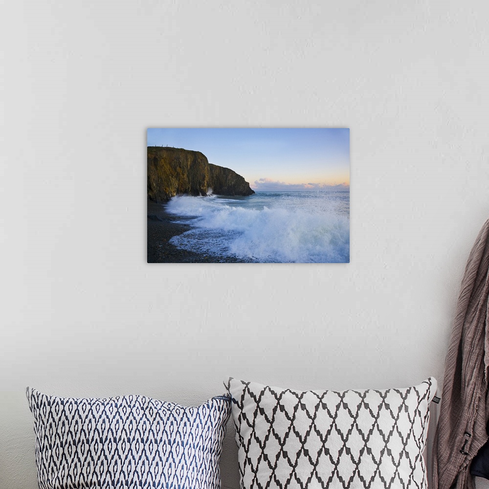 A bohemian room featuring Stormy Seas at Ballyvooney Cove, The Copper Coast, County Waterford, Ireland