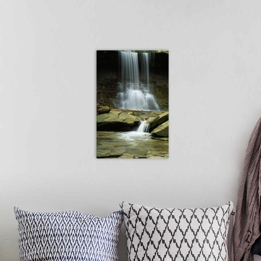 A bohemian room featuring Stream below Blue Hen Falls, Cuyahoga National Park, Ohio