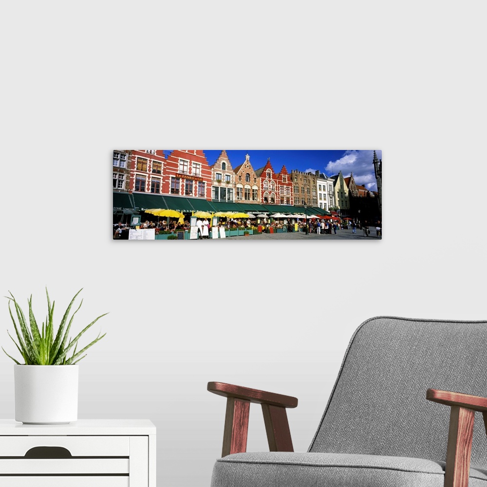 A modern room featuring Street Scene Brugge Belgium