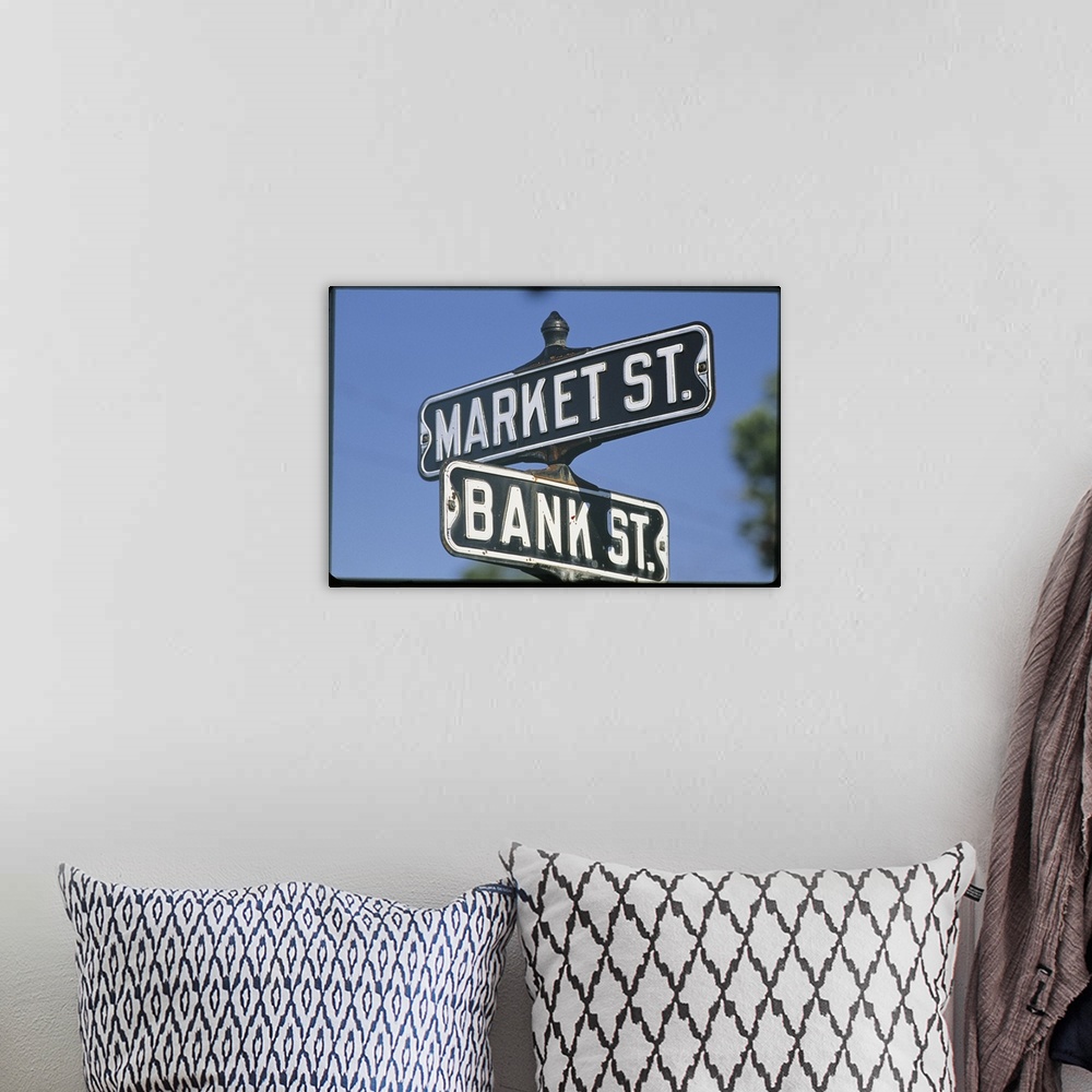 A bohemian room featuring Street Sign