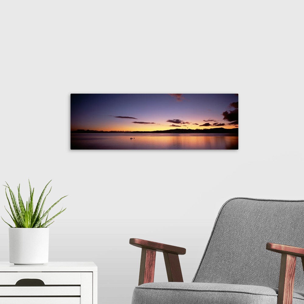 A modern room featuring Sundown Lake Taupo North Island New Zealand