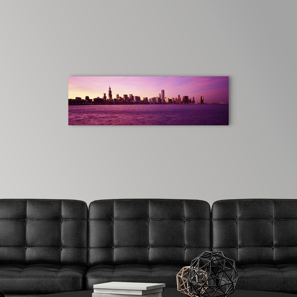 A modern room featuring Sundown Skyline Chicago IL