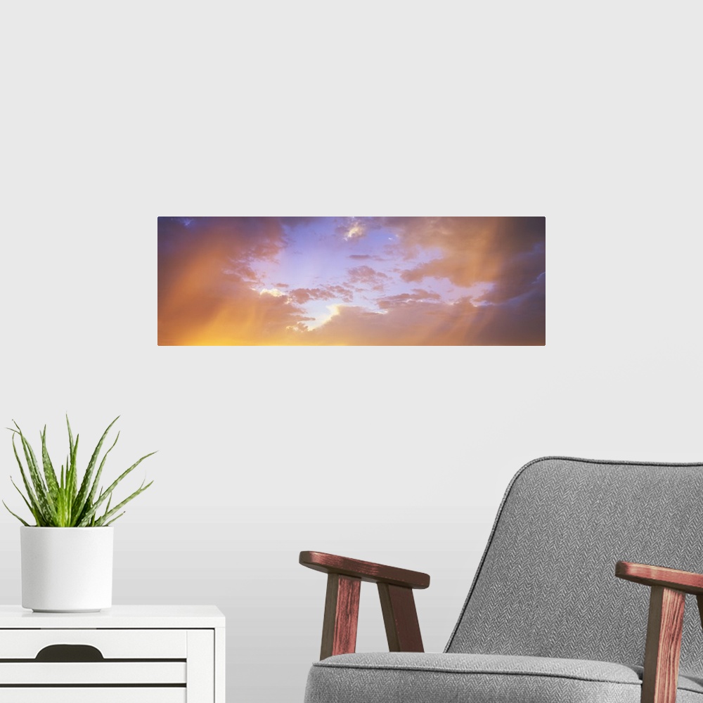 A modern room featuring Sunlight and Sky