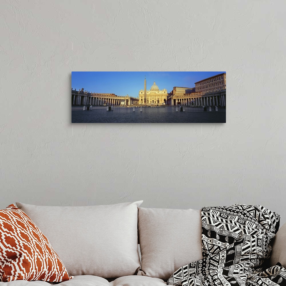 A bohemian room featuring Sunlight falling on a basilica St. Peters Basilica St. Peters Square Vatican city Rome Lazio Italy