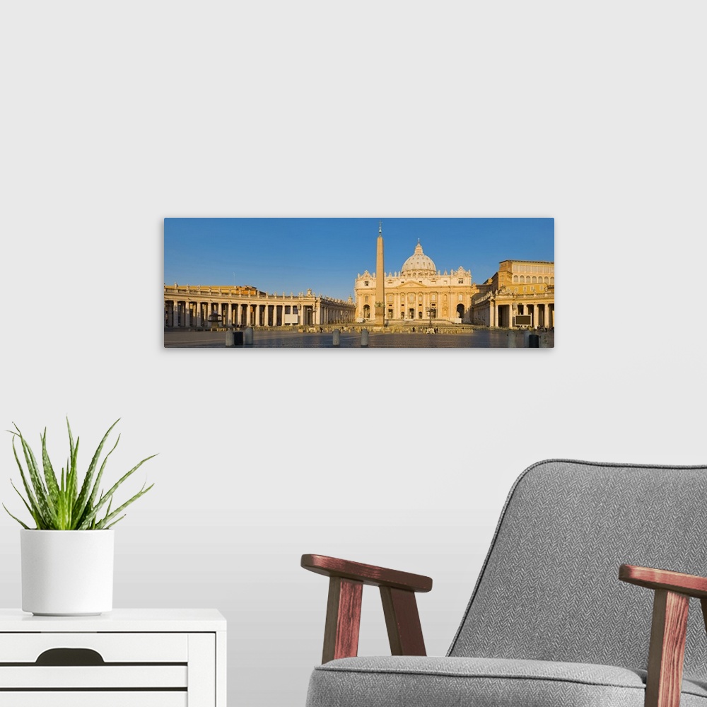 A modern room featuring Sunlight falling on a basilica St. Peters Basilica St. Peters Square Vatican city Rome Lazio Italy