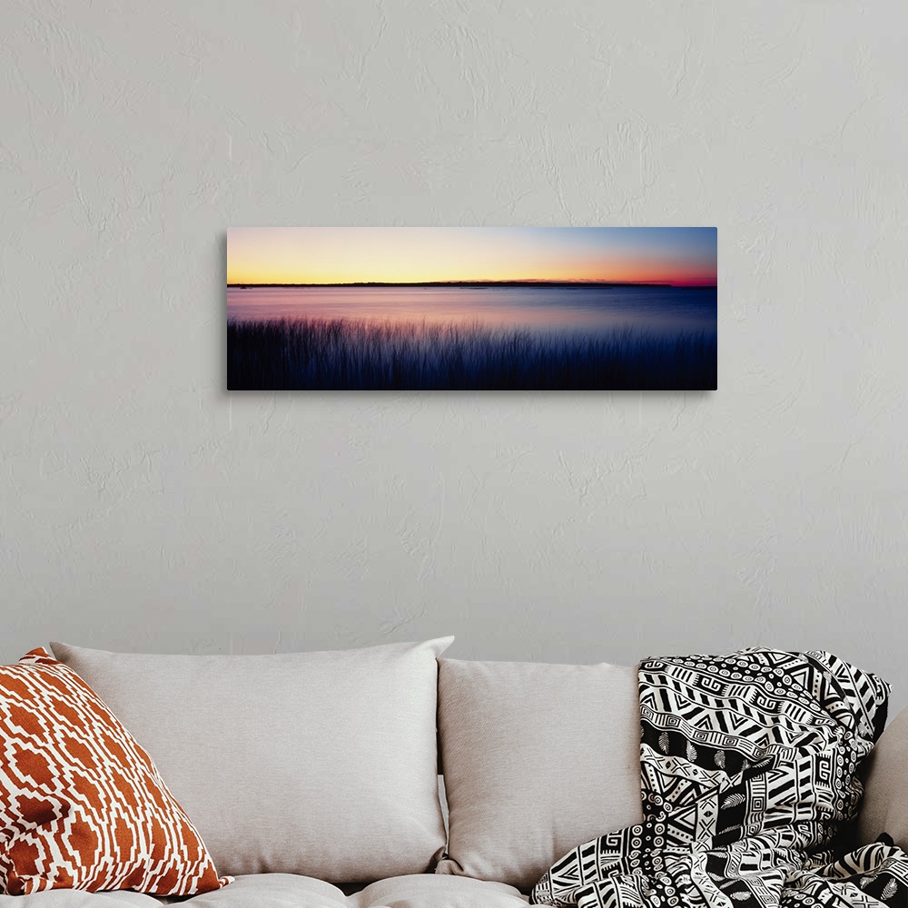 A bohemian room featuring Sunrise Lake Michigan WI