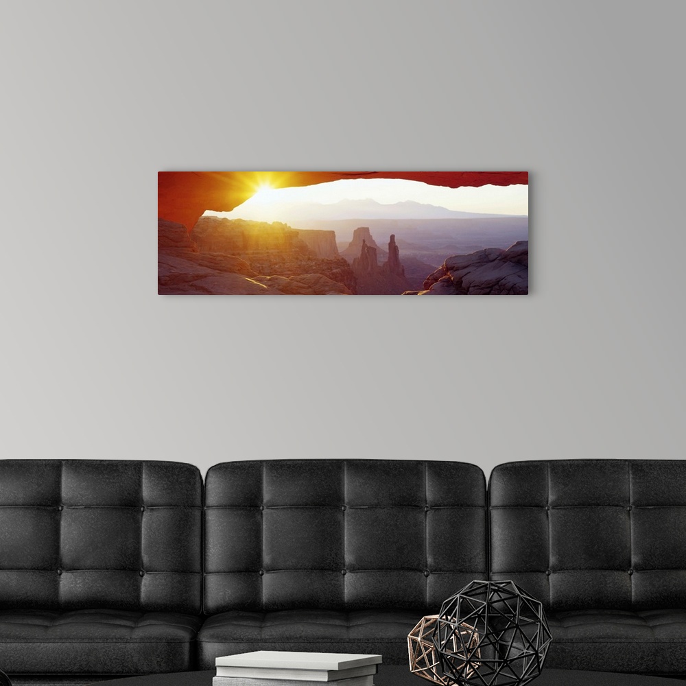 A modern room featuring Sunrise Mesa Canyonlands National Park Utah
