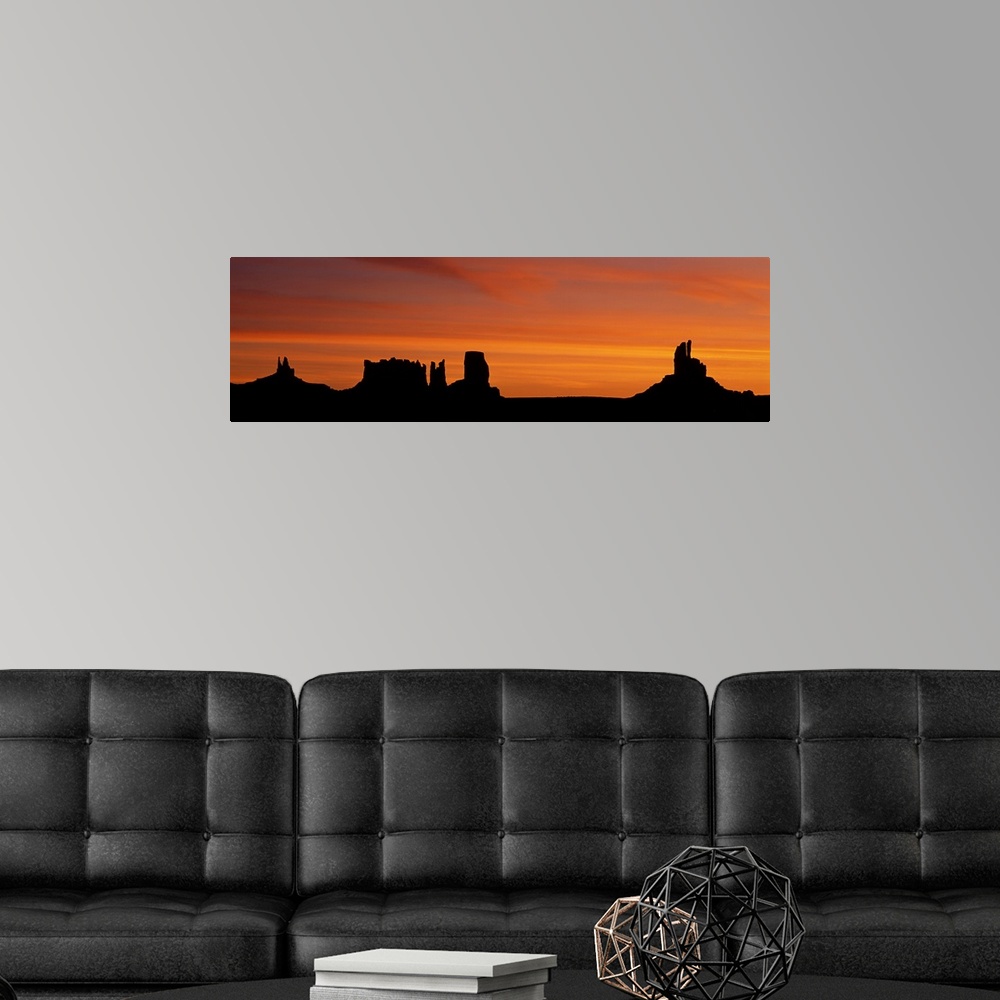 A modern room featuring Sunrise Monument Valley UT