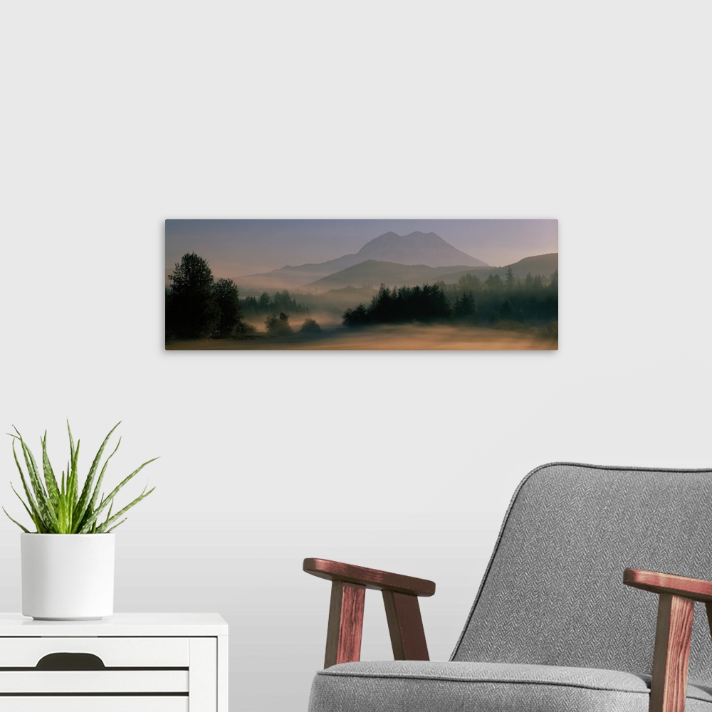A modern room featuring Sunrise Mount Rainier Mount Rainier National Park WA