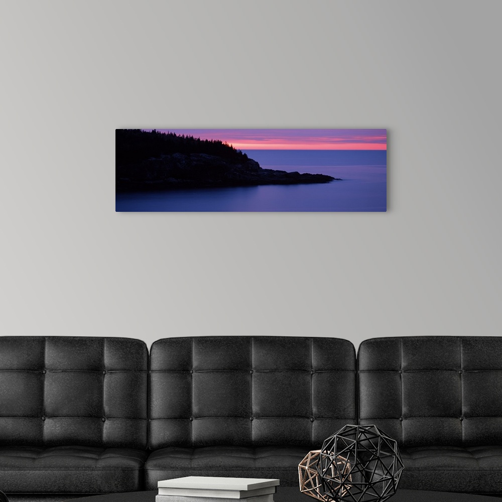 A modern room featuring Sunrise Newport Cove Acadia National Park ME