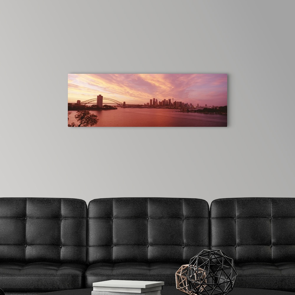 A modern room featuring Sunrise Skyline Sydney Australia