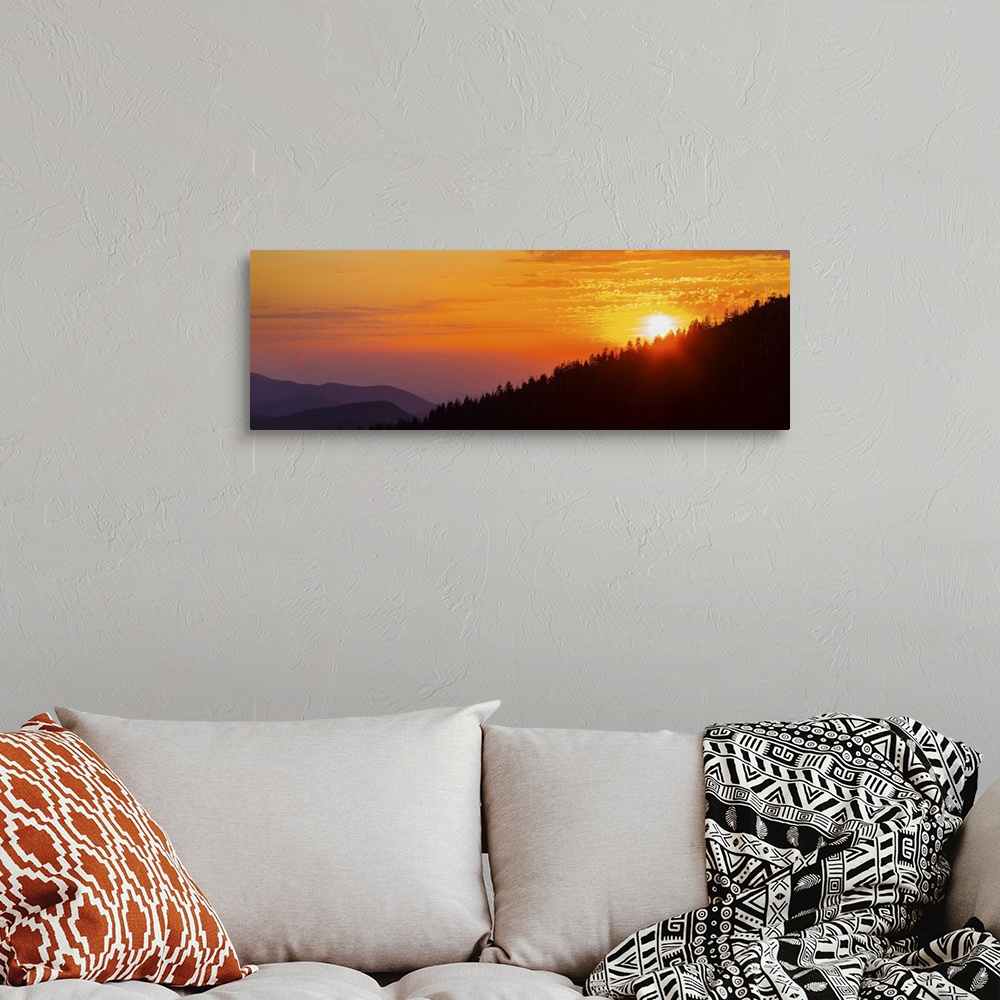 A bohemian room featuring Sunset at Clingmans Dome, Great Smoky Mountains National Park, Tennessee