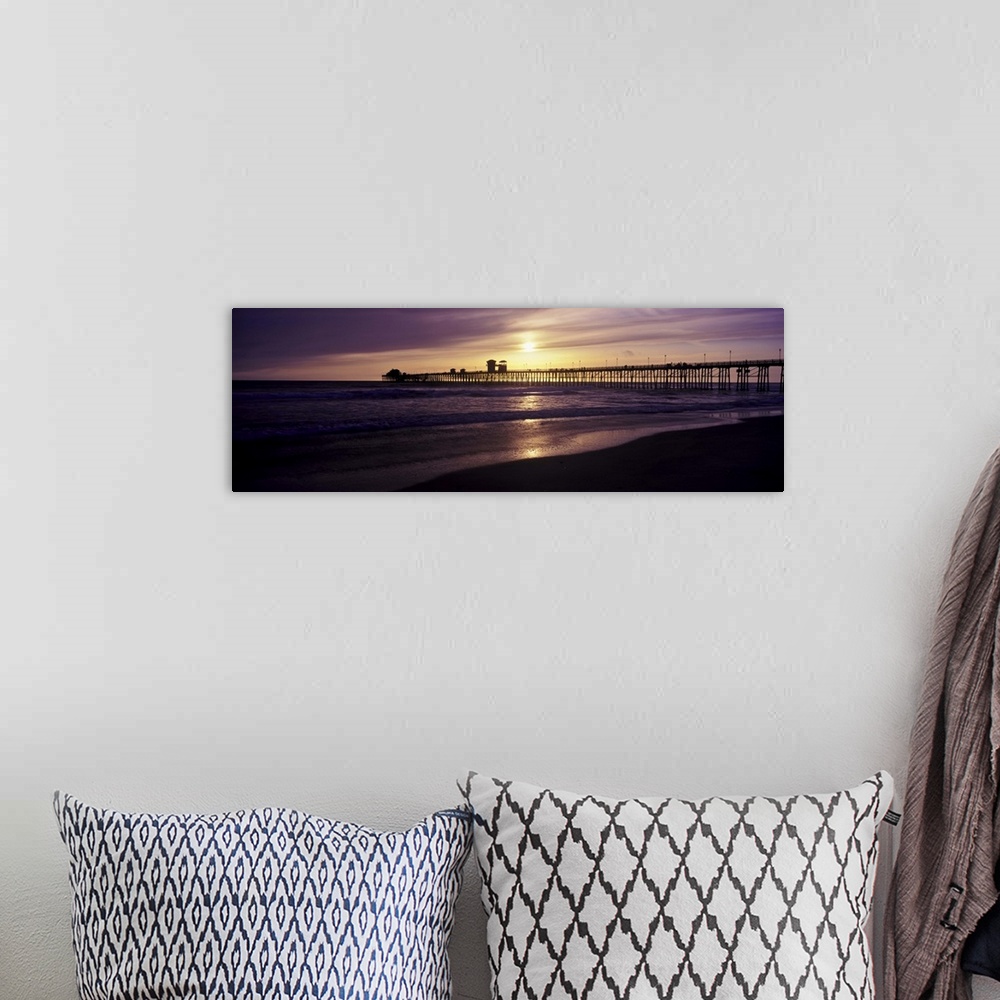 A bohemian room featuring Sunset at Oceanside Pier, Oceanside, California