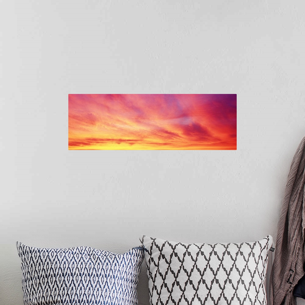 A bohemian room featuring Sunset Colorful Clouds