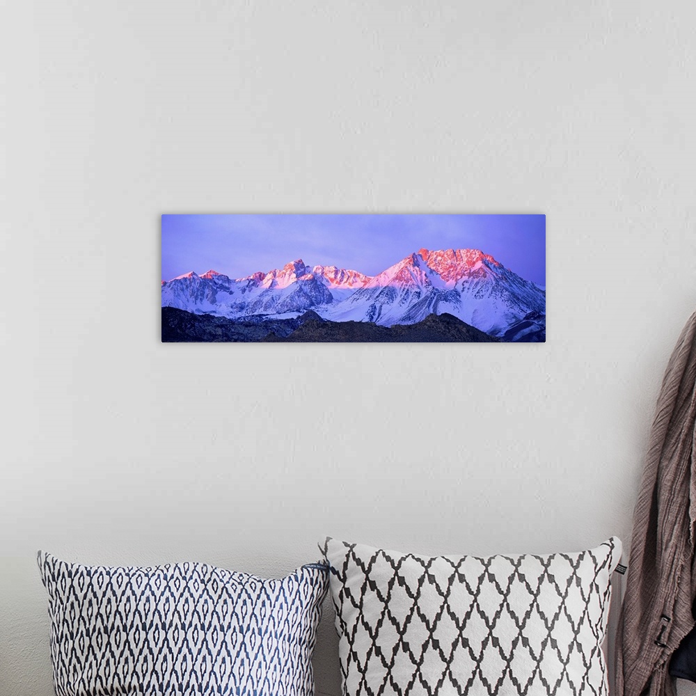 A bohemian room featuring Sunset Glow on Sierra Nevada Mountains California