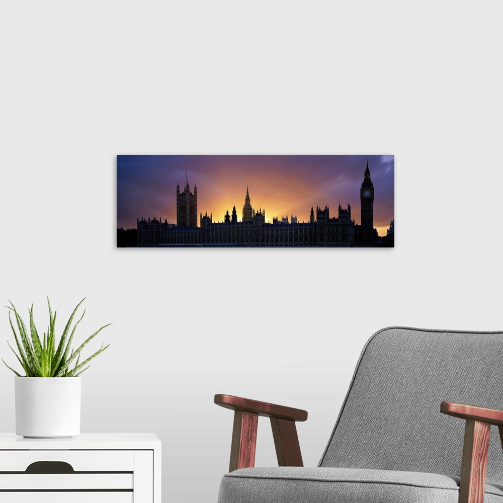 A modern room featuring Sunset Houses of Parliament & Big Ben London England