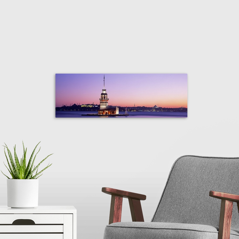 A modern room featuring Sunset Lighthouse Istanbul Turkey