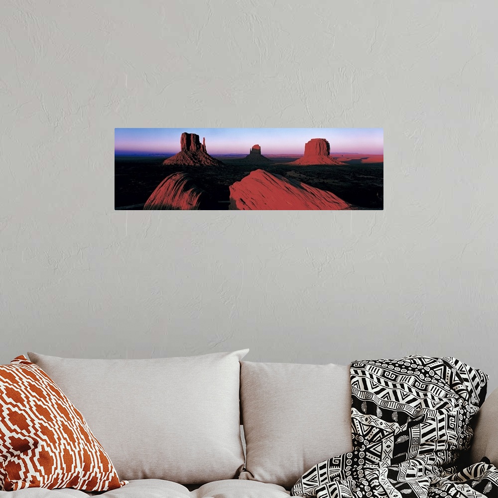 A bohemian room featuring Sunset Monument Valley Tribal Park UT