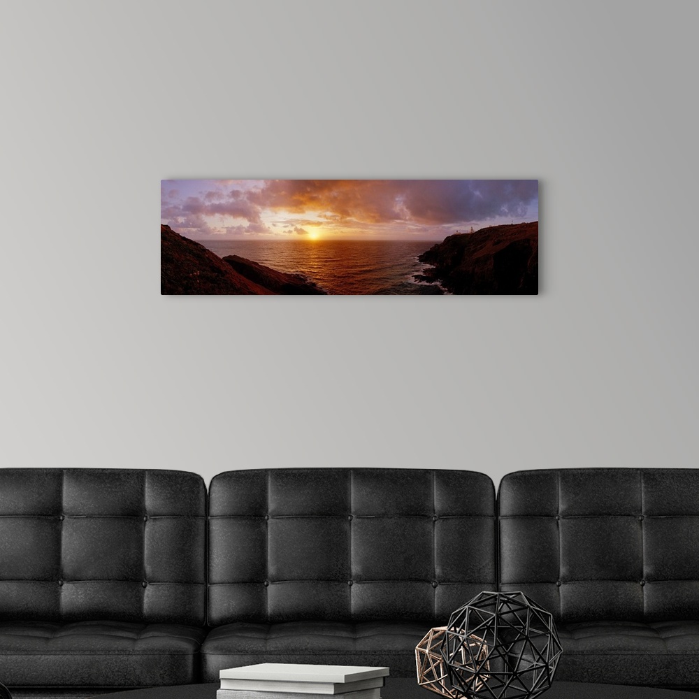 A modern room featuring Sunset Oceanscape England