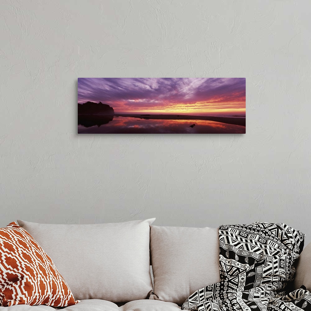 A bohemian room featuring Sunset over Pomponio State Park, San Mateo County, California