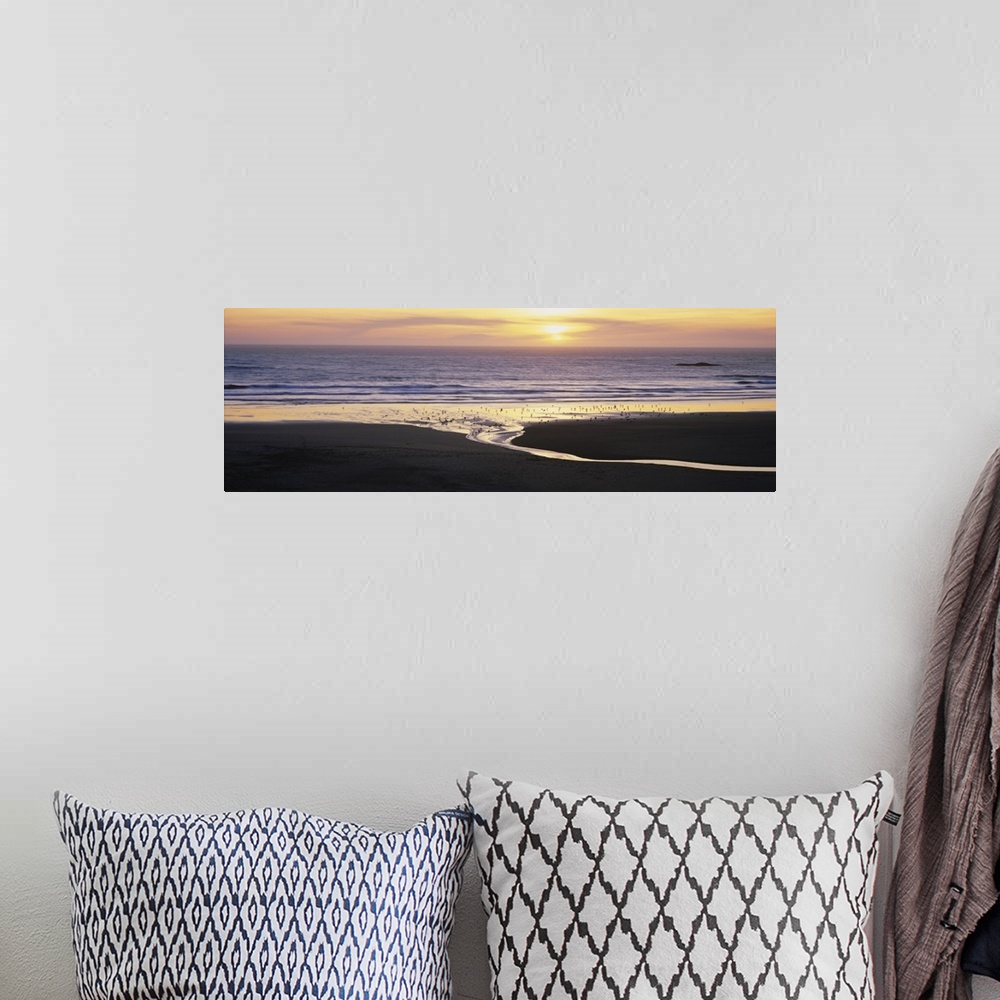 A bohemian room featuring Sunset over the ocean, Pistol River State Park, Oregon