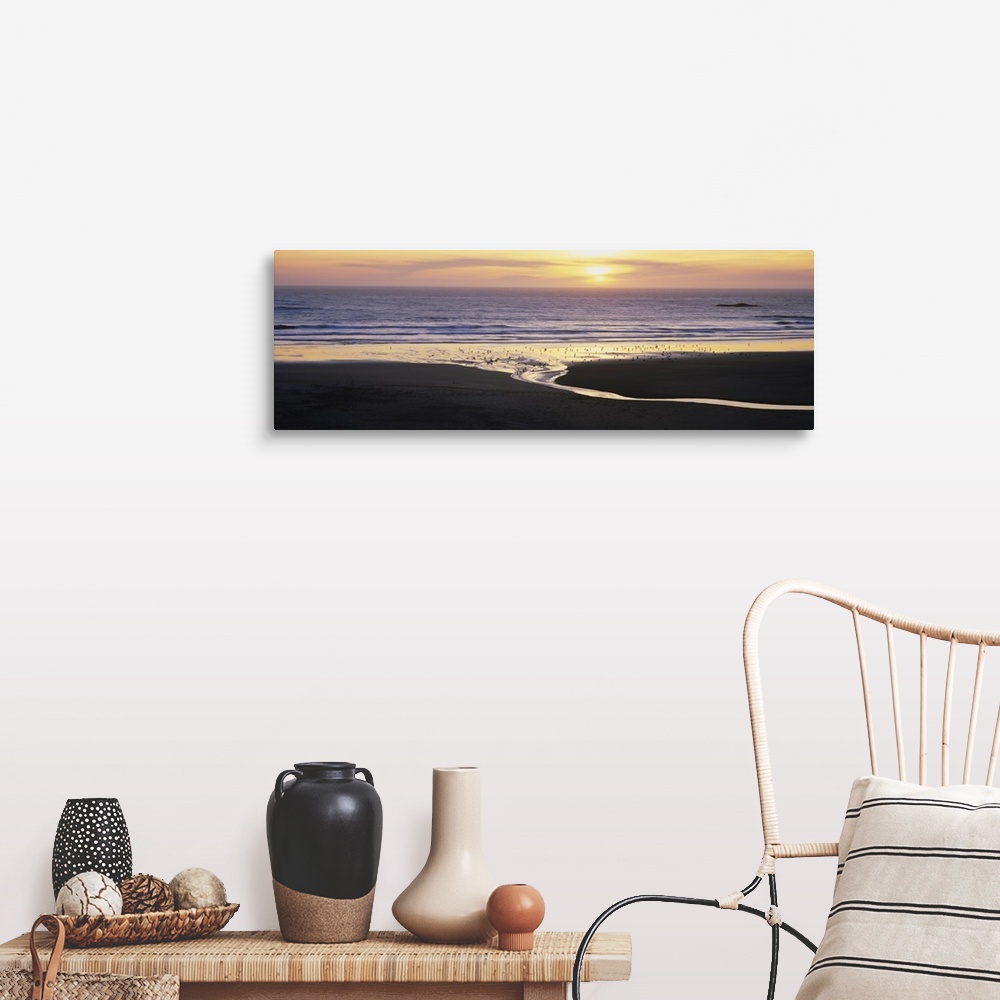 A farmhouse room featuring Sunset over the ocean, Pistol River State Park, Oregon
