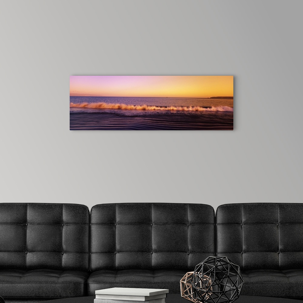 A modern room featuring Sunset over the sea, Drakes Beach, Point Reyes National Seashore, California