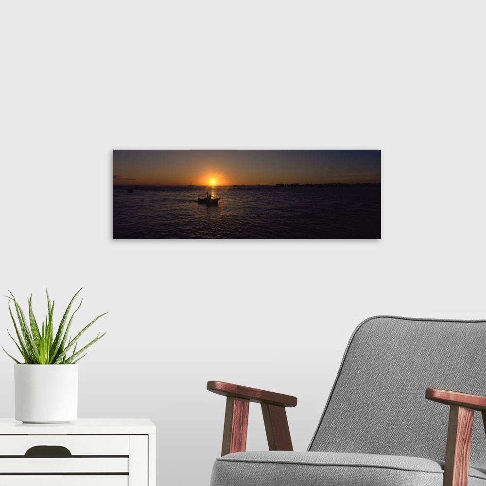 A modern room featuring Sunset over the sea Key West Monroe County Florida