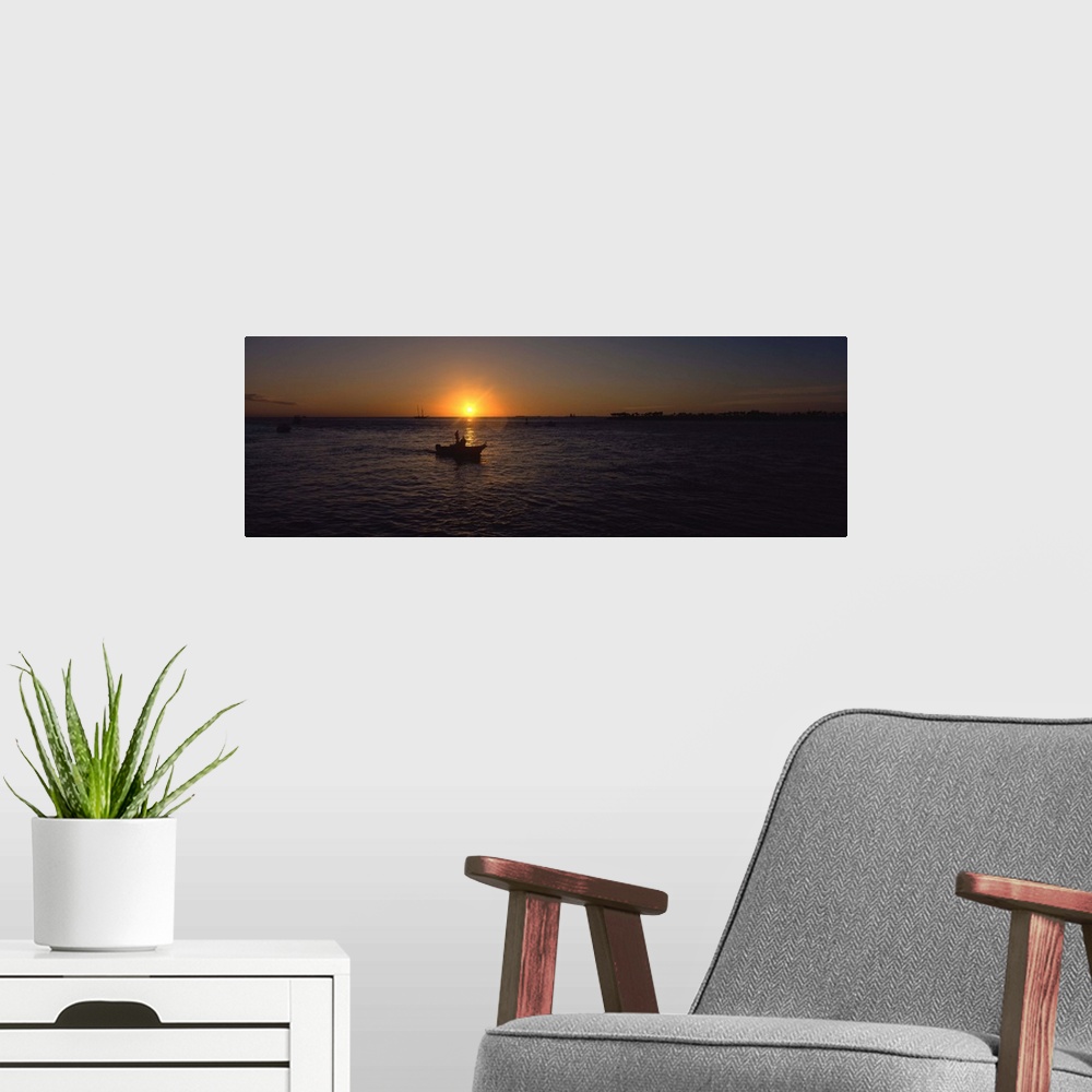 A modern room featuring Sunset over the sea Key West Monroe County Florida
