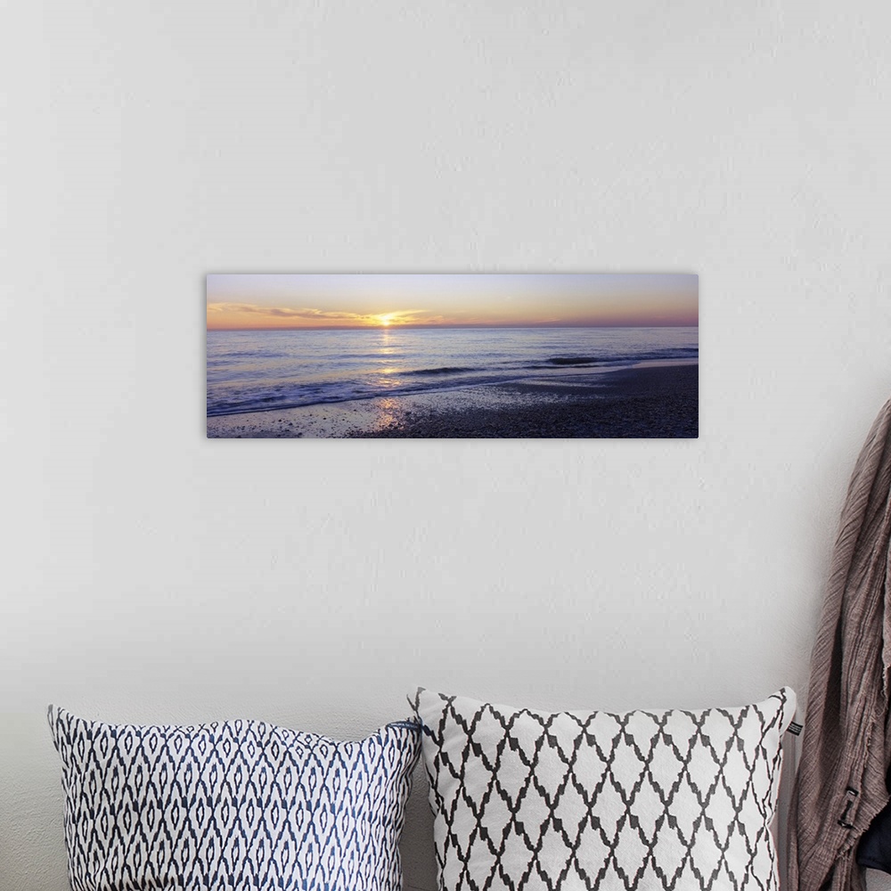 A bohemian room featuring Sunset over the sea, Nokomis Beach, Gulf of Mexico, Florida