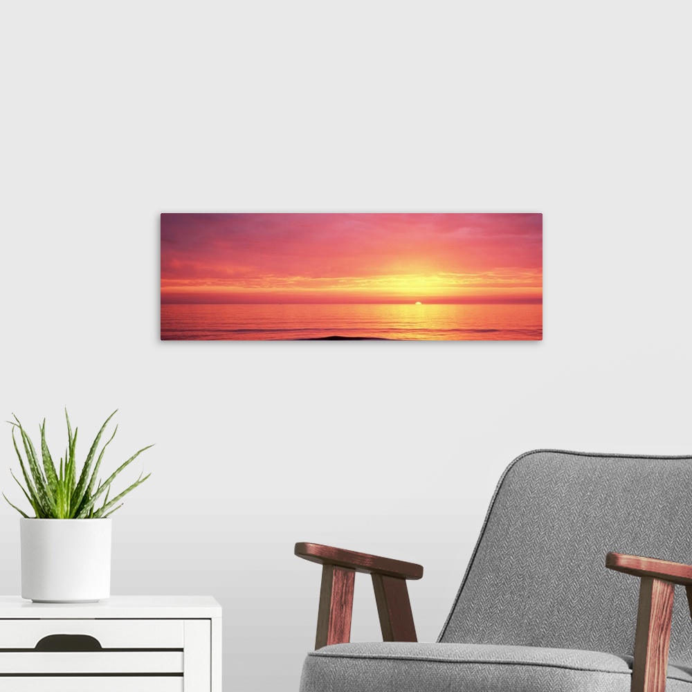 A modern room featuring Sunset over the sea, Venice Beach, Sarasota, Florida